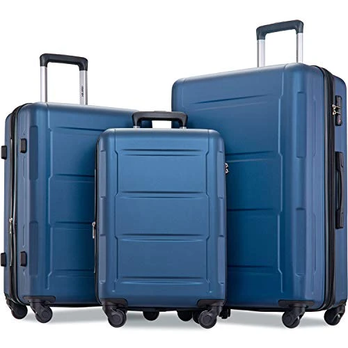 Merax Luggage Set With TSA Lock, All Expandable 3 Piece Hardshell Lightweight Suitcase Set 20inch 24inch 28inch (Blue) 3 Merax Luggage Set With TSA Lock, All Expandable 3 Piece Hardshell Lightweight Suitcase Set 20inch 24inch 28inch (Blue)