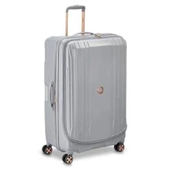 DELSEY Paris Eclipse DLX Expandable Luggage With Spinner Wheels, Harbor Gray, Checked-Large 29 Inch