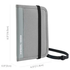 Passport Wallet Holder For Men&Women,RFID Blocking Travel Waterproof Zipper Credit Card Money Storage Bag Multifunctional Family Cellphone Boarding Passes Organizer With Crossbody Belt (Gray) -Vera Bradley Shop 41P8Uruu7BL