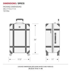 SwissGear 7739 Trunk, Hardside Spinner Luggage (White, Checked-Large 26 Inch) 15 SwissGear 7739 Trunk, Hardside Spinner Luggage (White, Checked-Large 26 Inch) -Vera Bradley Shop 41PMSbKecSL