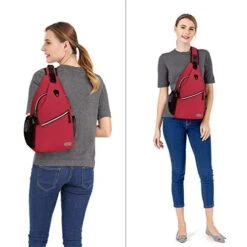 MOSISO Sling Backpack, Multipurpose Crossbody Shoulder Bag Travel Hiking Daypack, Red -Vera Bradley Shop 41PR5fe8YFL