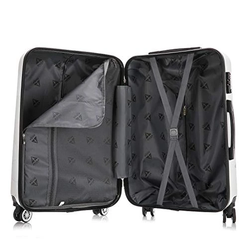 InUSA Hardside Luggage Set With Spinner Wheels, World Printed Travel Suitcases With TSA Lock And Ergonomic GEL Handle, World, 3 Piece Set (20/24/28) 5 InUSA Hardside Luggage Set With Spinner Wheels, World Printed Travel Suitcases With TSA Lock And Ergonomic GEL Handle, World, 3 Piece Set (20/24/28) - Image 3