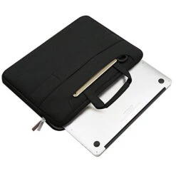 MOSISO Laptop Shoulder Bag Compatible 2018 MacBook Air 13 A1932 Retina Display/MacBook Pro 13 A1989 A1706 A1708 USB-C 2018 2017 2016/Surface Pro 6/5/4/3, Briefcase Handbag With Trolley Belt, Black -Vera Bradley Shop 41Pb9HtE56L