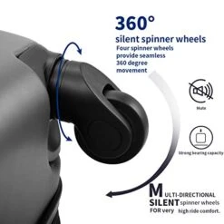 Sandinrayli 3 Pcs Luggage Set, Lightweight & Durable Travel Suitcase With Spinner Wheels, 20” 24” 28” Hardside Spinner Set -Vera Bradley Shop 41PciskI7LL