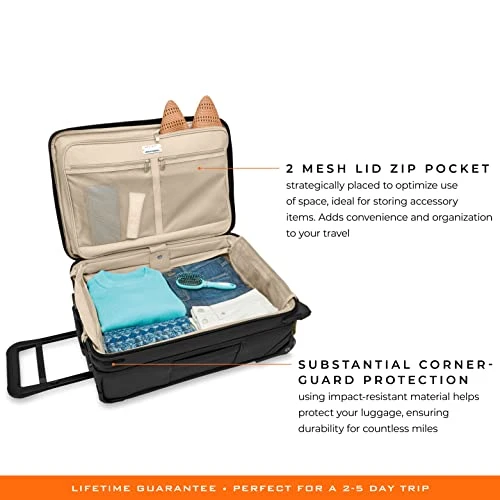 Briggs & Riley Baseline Uprights, Black, Essential 2-Wheel Carry-On 16 Briggs & Riley Baseline Uprights, Black, Essential 2-Wheel Carry-On - Image 14