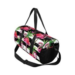 INTERESTPRINT Tropical Flamingo And Palm Tre Travel Duffel Bag, Waterproof Bag -Vera Bradley Shop 41QLABMmRBL