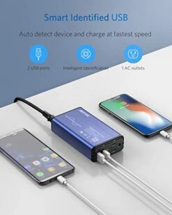 BESTEK Universal Voltage Converter, [Pure Sine Wave] Travel Power Converter Adapter For Hair Straightener/Curler, 100-240V To 110V Travel Adapter With Fast USB (Blue) -Vera Bradley Shop 41QOAPKTpWL