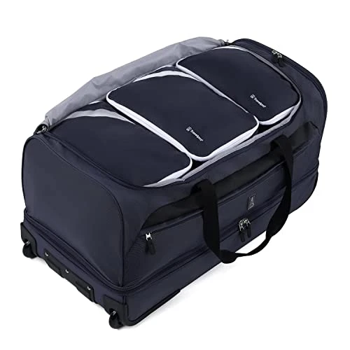Travelpro Roadtrip 30" Drop-Bottom Wheels Rolling Duffel Bag Luggage 3 Large Packing Cubes Included Men, Women, Navy, Inch 5 Travelpro Roadtrip 30" Drop-Bottom Wheels Rolling Duffel Bag Luggage 3 Large Packing Cubes Included Men, Women, Navy, Inch - Image 3