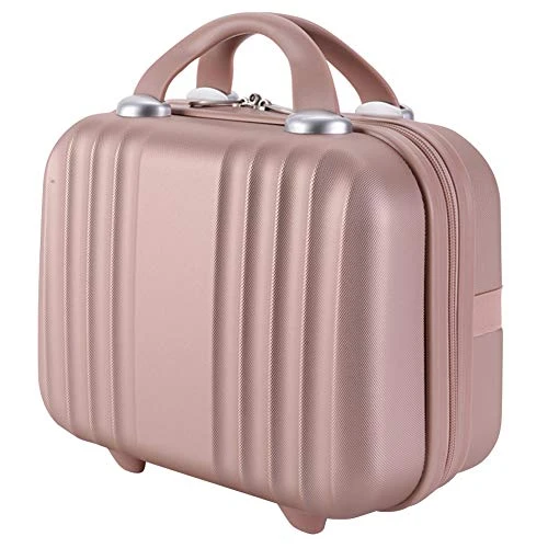 Exttlliy Mini Hard Shell Hard Travel Luggage Cosmetic Case, Small Portable Carrying Case Suitcase For Makeup (Rose Gold) 3 Exttlliy Mini Hard Shell Hard Travel Luggage Cosmetic Case, Small Portable Carrying Case Suitcase For Makeup (Rose Gold)
