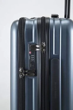 New Storm Carry-on Luggage - TSA Combination Lock - Spinner Goodyear Wheels – Carry-on Front Laptop Compartment - YKK Zipper - Integrated USB Charging Hub - Blue -Vera Bradley Shop 41QseYf1NAL