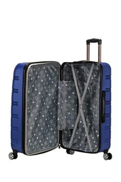 Rockland Melbourne Hardside Expandable Spinner Wheel Luggage, Blue, Checked-Large 28-Inch -Vera Bradley Shop 41RrgkNX93L