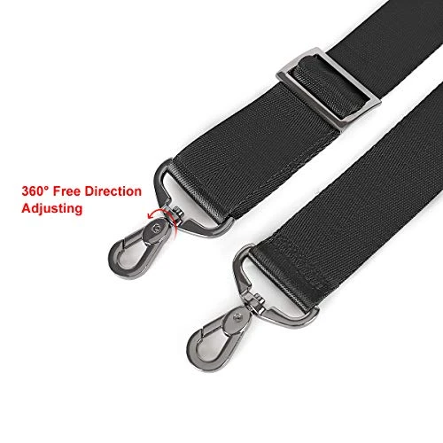 MOSISO 56 Inch Shoulder Strap, Adjustable Thick Soft Universal Replacement Non-Slip Comfort Fit Padded With Metal Swivel Hooks For Laptop Messenger Crossbody Bag Luggage/Duffel/Camera, Black 6 MOSISO 56 Inch Shoulder Strap, Adjustable Thick Soft Universal Replacement Non-Slip Comfort Fit Padded With Metal Swivel Hooks For Laptop Messenger Crossbody Bag Luggage/Duffel/Camera, Black - Image 4