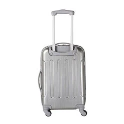 Travelers Club Polaris Hardside Metallic Spinner Luggage, Silver, Carry-On 20-Inch -Vera Bradley Shop 41SEFZmzr L
