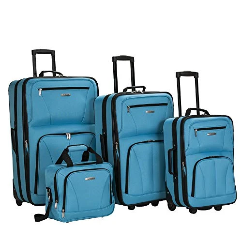 Rockland Journey Softside Upright Luggage Set, Turquoise, 4-Piece (14/19/24/28) 3 Rockland Journey Softside Upright Luggage Set, Turquoise, 4-Piece (14/19/24/28)