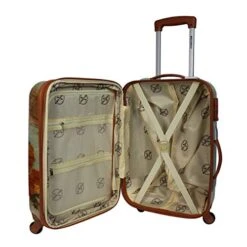 World Traveler Europe 2-Piece Carry-On Spinner Luggage Set With TSA Lock, Brown, One_Size -Vera Bradley Shop 41SSCKJ78PL