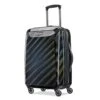 American Tourister Moonlight Hardside Expandable Luggage With Spinner Wheels, Iridescent Black, Carry-On 21-Inch