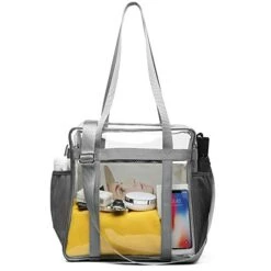 Heavy-duty Clear Bag Stadium Approved, NFL Clear Stadium Tote Crossbody Bag 12X12X6 With Side Pockets Shoulder Strap -Vera Bradley Shop 41TKYMACxCL