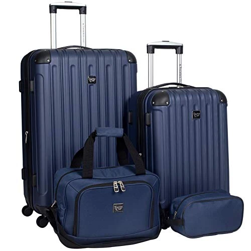 Travelers Club Midtown Hardside 4-Piece Luggage Travel Set, Navy Blue 3 Travelers Club Midtown Hardside 4-Piece Luggage Travel Set, Navy Blue