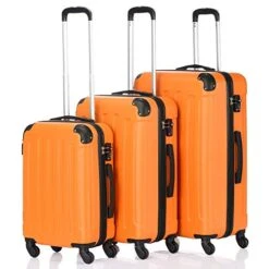 SSLine 3 Piece Luggage Sets Hardshell Spinner Luggages Swivel Wheels Suitcase Portable Rolling Trolley Case - 20" 24" 28" Spinner Suitcases Orange 19 SSLine 3 Piece Luggage Sets Hardshell Spinner Luggages Swivel Wheels Suitcase Portable Rolling Trolley Case - 20" 24" 28" Spinner Suitcases Orange -Vera Bradley Shop 41TokjqX4KL