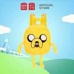 MINISO Adventure Time Backpack Cute Bag For Boy Girls Zipper School Picnic Bag, Yellow Jake -Vera Bradley Shop 41U48EqNGtL