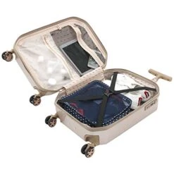 Kensie Women's 3D Gemstone TSA Lock Hardside Spinner Luggage, Rose Gold, 20-Inch Carry-On -Vera Bradley Shop 41UbhXjzFAL