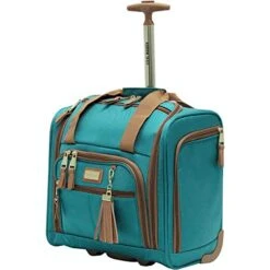 Steve Madden Designer Luggage Collection- 3 Piece Softside Expandable Lightweight Spinner Suitcases- Travel Set Includes Under Seat Bag, 20-Inch Carry On & 28-Inch Checked Suitcase (Harlo Teal Blue) 13 Steve Madden Designer Luggage Collection- 3 Piece Softside Expandable Lightweight Spinner Suitcases- Travel Set Includes Under Seat Bag, 20-Inch Carry On & 28-Inch Checked Suitcase (Harlo Teal Blue) -Vera Bradley Shop 41UiNR3J3qL