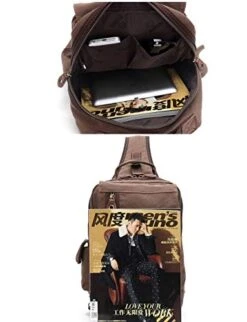 Multi-Functional Canvas Leather Chest Bag Personality Crossbody Bags Handbag Men's Travel Messenger 14 Multi-Functional Canvas Leather Chest Bag Personality Crossbody Bags Handbag Men's Travel Messenger -Vera Bradley Shop 41UxN 2BMMeZL