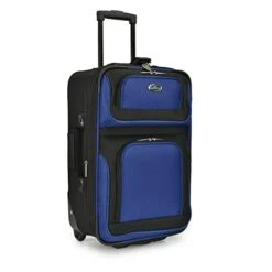 U.S. Traveler New Yorker Lightweight Softside Expandable Travel Rolling Luggage Set, Blue, 4-Piece (15/21/25/29) -Vera Bradley Shop 41V53AhGiDL