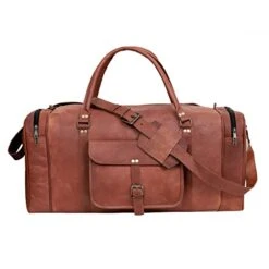24 Inch Genuine Leather Duffel Travel Overnight Weekend Leather Bag Sports Gym Duffel Luggage Travel Bag For Men And Women Travelling Cabin Duffle Yoga Gym Bag (24 Inch Brown) 15 24 Inch Genuine Leather Duffel Travel Overnight Weekend Leather Bag Sports Gym Duffel Luggage Travel Bag For Men And Women Travelling Cabin Duffle Yoga Gym Bag (24 Inch Brown) -Vera Bradley Shop 41VYjWiXxbL