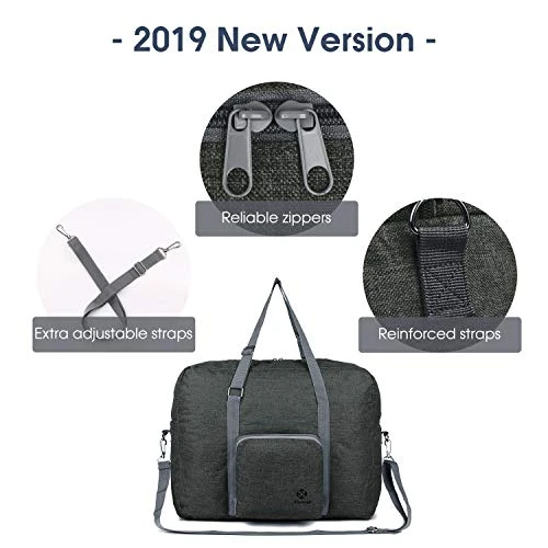 For Spirit Airlines Foldable Travel Duffel Bag Tote Carry On Luggage Sport Gym Duffle For Men And Women (Dark Grey) 6 For Spirit Airlines Foldable Travel Duffel Bag Tote Carry On Luggage Sport Gym Duffle For Men And Women (Dark Grey) - Image 4