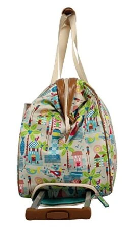 Lily Bloom Luggage Designer Pattern Suitcase Wheeled Duffel Carry On Bag (14in, Beach House) -Vera Bradley Shop 41W7YBRSZlL