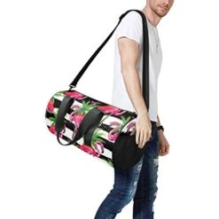 INTERESTPRINT Tropical Flamingo And Palm Tre Travel Duffel Bag, Waterproof Bag -Vera Bradley Shop 41W8VERZgwL