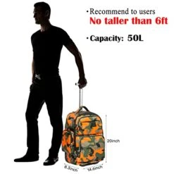 20 Inches Big Storage Multifunction Travel Wheeled Rolling Backpack Luggage Books Laptop Bag By HollyHOME -Vera Bradley Shop 41W9D8cQYdL