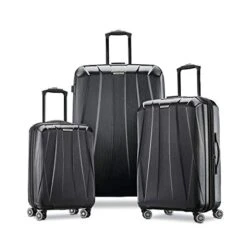 Samsonite Centric 2 Hardside Expandable Luggage With Spinner Wheels, Black, 3-Piece Set (20/24/28)