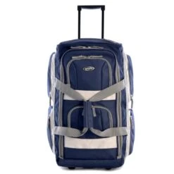 Olympia Luggage 29" 8 Pocket Rolling Duffel Bag, Navy, One Size -Vera Bradley Shop 41WcKI 2BsdDL