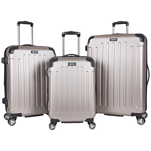 Kenneth Cole Reaction Renegade 3-Piece Luggage Expandable 8-Wheel Spinner Lightweight Hardside Travel Suitcase Set, Champagne, (20"/24"/28") 3 Kenneth Cole Reaction Renegade 3-Piece Luggage Expandable 8-Wheel Spinner Lightweight Hardside Travel Suitcase Set, Champagne, (20"/24"/28")