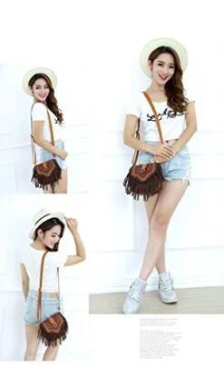 Bibitime Womens Retro Vintage Fringe Tassel Shoulder Bag Handbags Messenger Bag Girl Crossbody 10 Bibitime Womens Retro Vintage Fringe Tassel Shoulder Bag Handbags Messenger Bag Girl Crossbody -Vera Bradley Shop 41WnsBPN24L