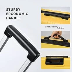 Flieks Luggage Sets TSSA 3 Piece Spinner Suitcase Lightweight 20 24 28 Inch (Yellow) 18 Flieks Luggage Sets TSSA 3 Piece Spinner Suitcase Lightweight 20 24 28 Inch (Yellow) -Vera Bradley Shop 41XHgz6LRAL