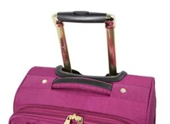 Steve Madden Designer Luggage Collection - Lightweight Softside Expandable Suitcase For Men & Women - Durable 20 Inch Carry On Bag With 4-Rolling Spinner Wheels (Peek-A-Boo Purple) -Vera Bradley Shop 41XKK TOHWL