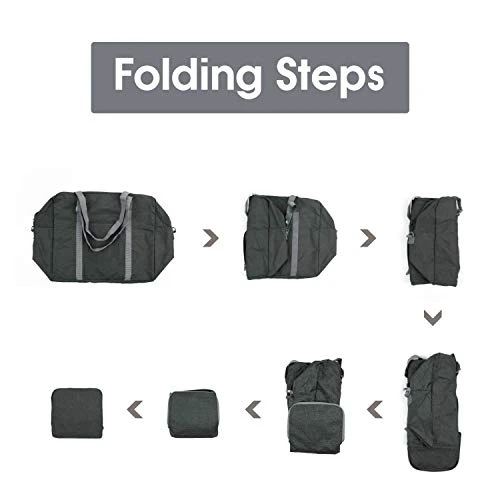 For Spirit Airlines Foldable Travel Duffel Bag Tote Carry On Luggage Sport Gym Duffle For Men And Women (Dark Grey) 8 For Spirit Airlines Foldable Travel Duffel Bag Tote Carry On Luggage Sport Gym Duffle For Men And Women (Dark Grey) - Image 6