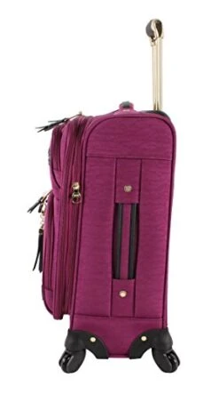 Steve Madden Designer Luggage Collection - Lightweight Softside Expandable Suitcase For Men & Women - Durable 20 Inch Carry On Bag With 4-Rolling Spinner Wheels (Peek-A-Boo Purple) -Vera Bradley Shop 41XcgkFUdlL