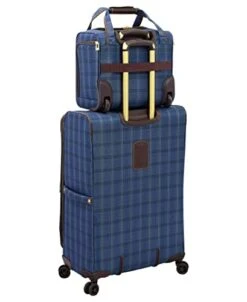 London Fog Brentwood II 4 Piece Set (with Under The Seat Bag), Blue Window Pane -Vera Bradley Shop 41XdiEhEkuL
