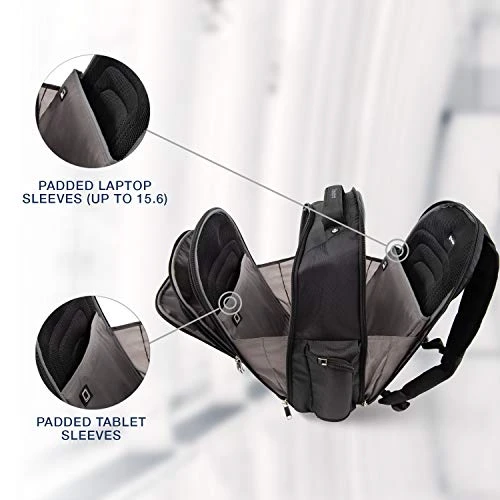 Travelpro Luggage Maxlite 5 17.5" Lightweight Under Seat Laptop Backpack, Black, One Size 6 Travelpro Luggage Maxlite 5 17.5" Lightweight Under Seat Laptop Backpack, Black, One Size - Image 4