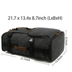 G-FAVOR 40L Travel Backpack,Vintage Canvas Rucksack Convertible Duffel Bag Flight Approved Luggage Carry Fit For 17 Inch Laptop -Vera Bradley Shop 41YbTwij9UL