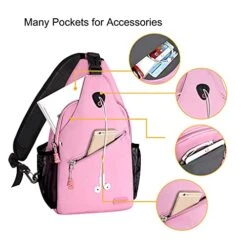 MOSISO Sling Backpack, Multipurpose Crossbody Shoulder Bag Travel Hiking Daypack, Light Pink -Vera Bradley Shop 41YcBzaN5jL