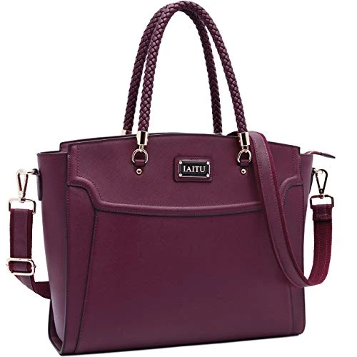 Laptop Tote Bag For Women,13-15.6 Inches Spacious Tablet Handbag Shoulder Bag For Laptop Computer Tablet(Darkpurple-N) 3 Laptop Tote Bag For Women,13-15.6 Inches Spacious Tablet Handbag Shoulder Bag For Laptop Computer Tablet(Darkpurple-N)