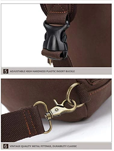 Multi-Functional Canvas Leather Chest Bag Personality Crossbody Bags Handbag Men's Travel Messenger 9 Multi-Functional Canvas Leather Chest Bag Personality Crossbody Bags Handbag Men's Travel Messenger - Image 7