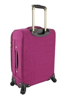 Steve Madden Designer Luggage Collection - Lightweight Softside Expandable Suitcase For Men & Women - Durable 20 Inch Carry On Bag With 4-Rolling Spinner Wheels (Peek-A-Boo Purple) -Vera Bradley Shop 41Z0yuYZ6DL