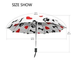 XLING Automatic Umbrellas Love Animal Dog Paw Print Anti-Slip Windproof Compact Rain Umbrella For Women Men -Vera Bradley Shop 41ZLycJgDkL
