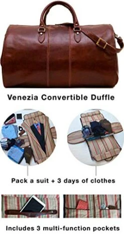 Venezia Garment Duffle Travel Bag Suitcase In Brown Full Grain Leather 12 Venezia Garment Duffle Travel Bag Suitcase In Brown Full Grain Leather -Vera Bradley Shop 41ZNaUjtHhL